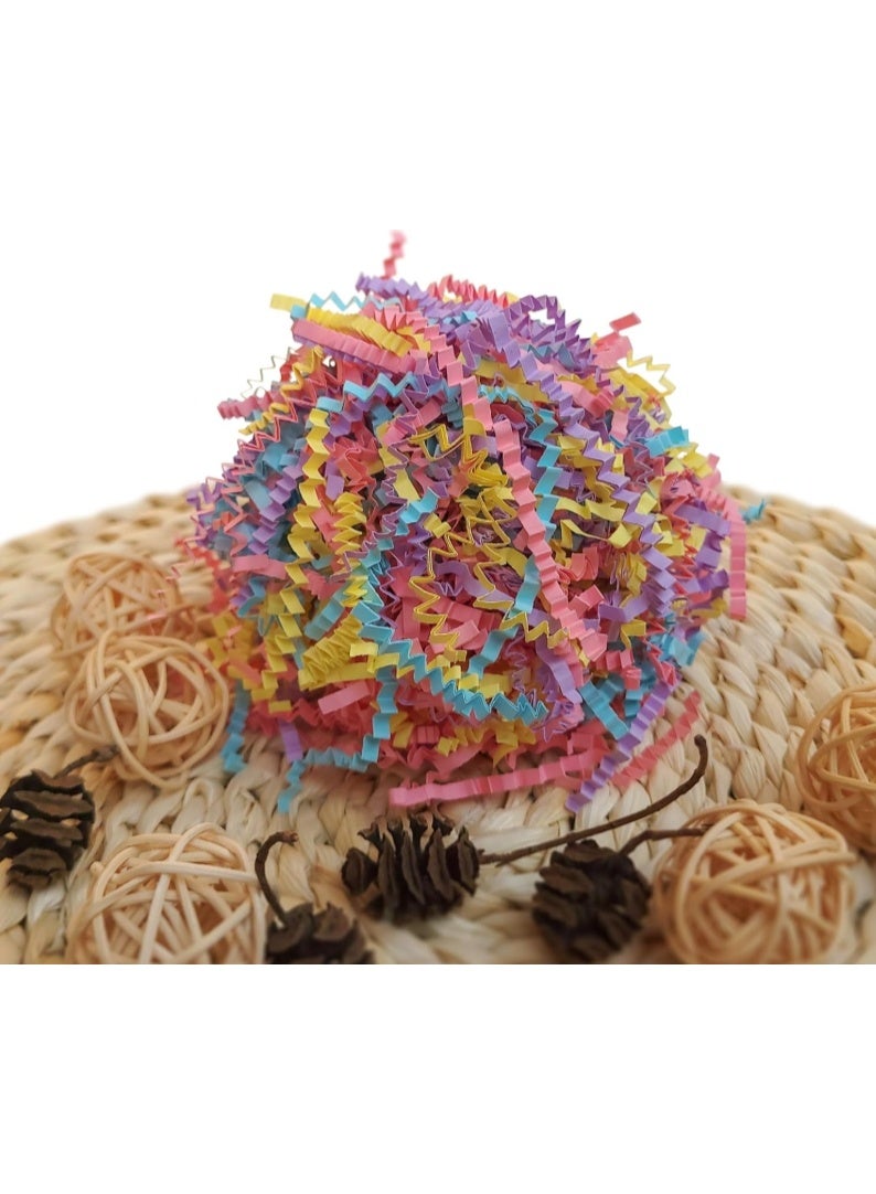 OASIS-TH 450 Gram Shred Paper Filler Crinkle Cut Paper for Wrapping & Filling Gift Basket Gift Boxes, Mixed Color - Image 4